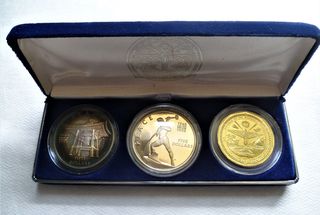 MARSHALL ISLANDS 1995 FROOF SET (3 coins) includes the $50 dollar 999 1oz SILVER PROOF coin 