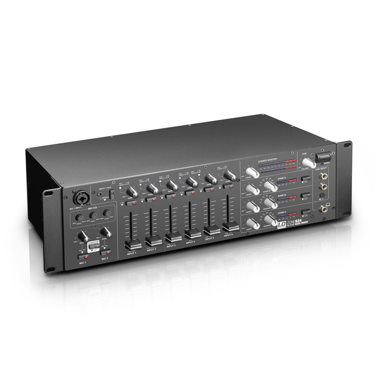 LD SYSTEMS LDZONE624 ZONE 624 - 19" 4-Zone Mixer 3U - LD SYSTEMS