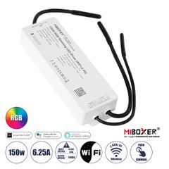 GloboStar® 71442 WP3-P150V24 Mi-BOXER DC Smart Wifi & RF 2.4Ghz Power Supply Τροφοδοτικό SELV & Controller / Dimmer All in One 3 Καναλιών AC100-240V σε DC 24V 3 x 2.1A 50W - Max 6.25A 150W - Αδιάβροχο