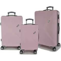 Βαλίτσες Evalitsa Collection PS828 Σετ 3τμχ Μεγάλη / Μεσαία / Καμπίνας Ροζ