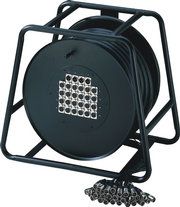 Adam Hall K28C30D - Stagebox 24/4, on cable drum, 30m - Adam Hall