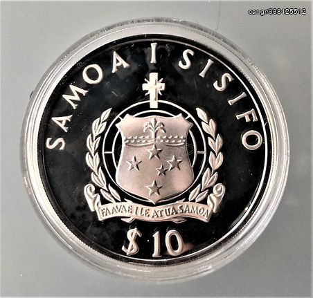 SAMOA 10 tala 1992 *** SILVER PROOF *** in capsule w. certificate UNC