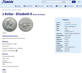 ΚΑΝΑΔΑΣ / CANADA 1 Dollar 1980 UNC * SILVER PROOF *-thumb-5