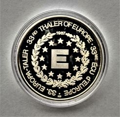 Thaler of Europe 33 - 1987 *** SILVER PROOF *** VERY RARE