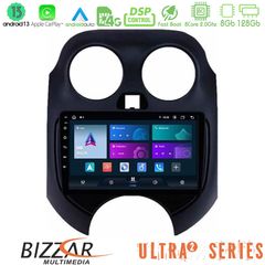 MEGASOUND - Bizzar Ultra Series Nissan Micra 2011-2014 8core Android13 8+128GB Navigation Multimedia Tablet 9"