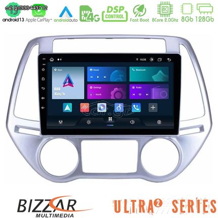 MEGASOUND - Bizzar Ultra Series Hyundai i20 2012-2014 8core Android13 8+128GB Navigation Multimedia Tablet 9"