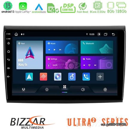 MEGASOUND - Bizzar Ultra Series Fiat Bravo 8core Android13 8+128GB Navigation Multimedia Tablet 9"