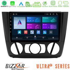 MEGASOUND - Bizzar Ultra Series BMW 1Series E81/E82/E87/E88 (MANUAL A/C) 8core Android13 8+128GB Navigation Multimedia Tablet 9"