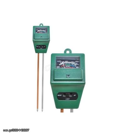 ΜΕΤΡΗΤΗΣ ph ΜΕ ΦΩΤΟΜΕΤΡΟ, ΥΓΡΑΣΙΟΜΕΤΡΟ, 3 in 1 Soil pH Meter