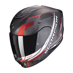 ΚΡΑΝΟΣ ΜΗΧΑΝΗΣ SCORPION EXO-391 HAUT MAT BLACK SILVER RED **5 ΧΡΟΝΙΑ ΕΓΓΥΗΣΗ**