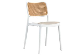 Καρέκλα "POETIKA" από PP σε χρώμα μπεζ/λευκό 42x52x81