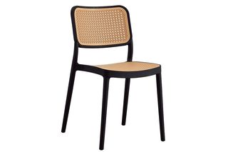Καρέκλα "POETIKA" από PP σε χρώμα μπεζ/μαύρο 42x52x81