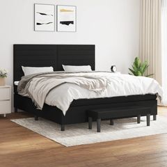 ΚΡΕΒΑΤΙ BOXSPRING ΜΕ ΣΤΡΩΜΑ ΜΑΥΡΟ 180X200 ΕΚ. ΥΦΑΣΜΑΤΙΝΟ 3136695