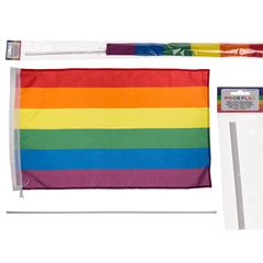 Flag Pride 90 x 60 cm With Plastic Stick-thumb-2