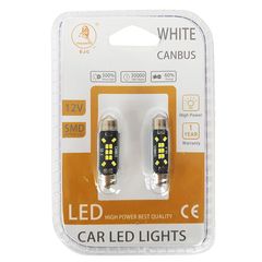 Λάμπες T10 600481-600488-2016-10-100456 10 Led Canbus Σωληνωτή 36mm C5W 2Τμχ