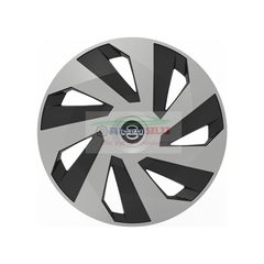 Τάσια Τροχών Αυτοκινήτου Versaco Vector Ασημί/Μαύρο- 15'' με σήμα Nissan Σετ 4τμχ.
