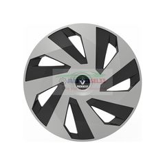 Τάσια Τροχών Αυτοκινήτου Versaco Vector Ασημί/Μαύρο- 15'' με σήμα Renault Σετ 4τμχ.