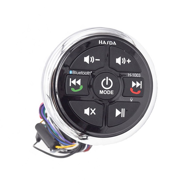 Hasda H-1003 Αδιαβροχο Στρογγυλο Μαυρο Bluetooth Controller - A2DP