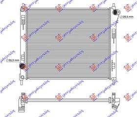 Ψυγειο Νερου 1.2 DIG-T Βενζινη (508x432) (KOYO) Nissan Juke 15-19 - 577106335