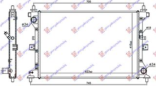 Ψυγειο Νερου 1.6 Ddis Πετρελαιο Μηχανικο (623x415x27) (KOYO) Suzuki SX4 S-CROSS 16-22 - 797106325