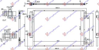 Ψυγειο A/C 1.4 Hybrid (607x407x12) Suzuki SX4/S-CROSS 22- - 797206410