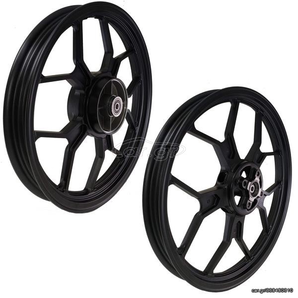 ΤΡΟΧΟΙ ΑΛΟΥΜ YMH CRYPTON-X 135 5/10 ΜΠ/ΣΟΙ X1-R ΜΑΥΡΟΙ ΜΑΤ TUBELESS 