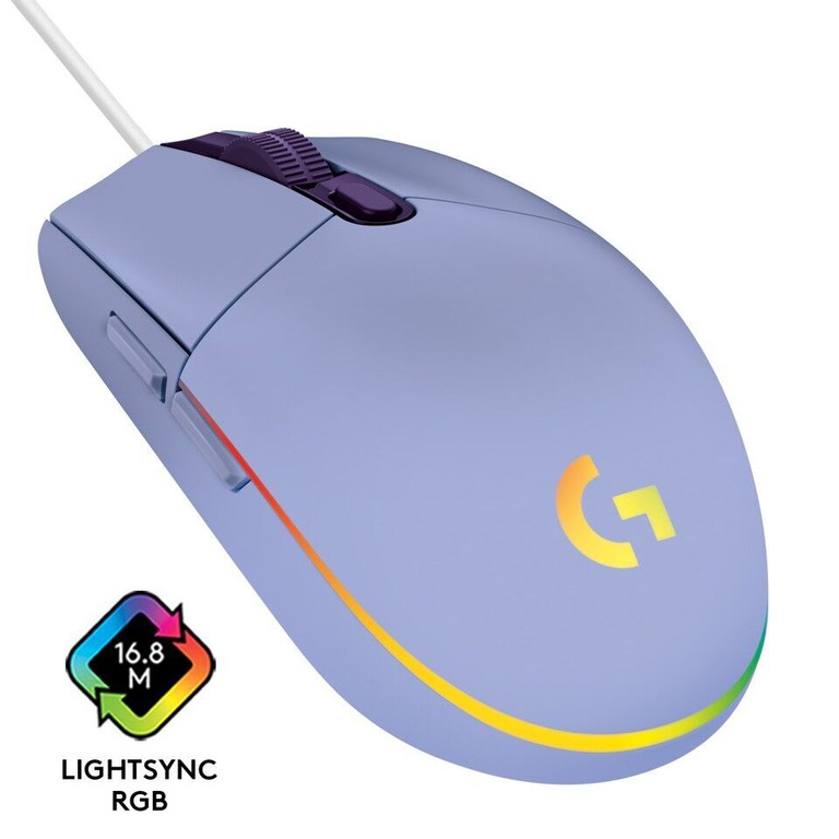 Logitech - G203 Lightsync Gaming Mouse - Lilac / Computers