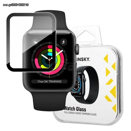 Wozinsky Watch Glass Hybrid Glass for Apple Watch 3 42mm / Watch 2 42mm / Watch 1 42mm Black