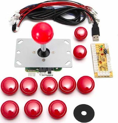 DIY Arcade Game Controller USB Joystick Kit-Red