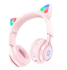 Hoco W39 Ασύρματα/Ενσύρματα Over Ear Hi-Fi BT V5.3 Παιδικά Ακουστικά με 10 ώρες Λειτουργίας Ροζ