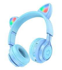 Hoco W39 Ασύρματα/Ενσύρματα Over Ear Hi-Fi BT V5.3 Παιδικά Ακουστικά με 10 ώρες Λειτουργίας Μπλε