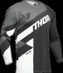 Μπλούζα ΜΧ Thor Sector Checker Jersey Μαύρη/Γκρι