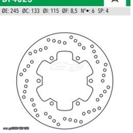 ΔΙΣΚΟΠΛΑΚΑ DF4023A MONSTER400 600 620 ΟΠΙΣΘ 245-113-115 6ΤΡ NEWFREN