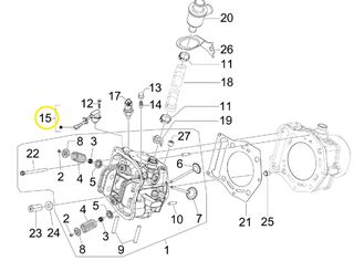 Αισθητήρας Στροφών 1 Βίδα Piaggio X9 500 Evolution ABS E2 2006-2007 ZAPM27000 6389915