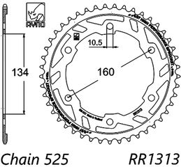 σετ αλυσιδογραναζα RYNO HN-632 HONDA CBR 600 RR 7 8 9 A - G  PC40 07-16