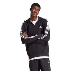 adidas Performance Men's 3Stripes French Terry Full-Zip Hoodie Μαύρο IC0433 (adidas Performance)