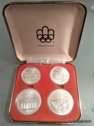 CANADA 1976 4 coins **SILVER ** Montreal OLYMPICS (showcase)