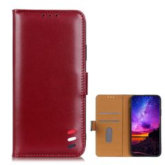 Θήκη Samsung Galaxy S20 OEM PU Leather Wallet Case με βάση στήριξης, υποδοχή καρτών και μαγνητικό κούμπωμα Flip Wallet από συνθετικό δέρμα και TPU κόκκινο