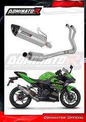 Dominator Ολόσωμη Εξάτμιση Τελικό HP8 S.Steel/Carbon End Kawasaki Ninja 400 2018 - 2023 Με Σιγαστήρα