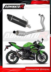 Dominator Ολόσωμη Εξάτμιση Τελικό HP8 Black S.Steel/Carbon End Kawasaki Ninja 400 2018 - 2023 Με Σιγαστήρα