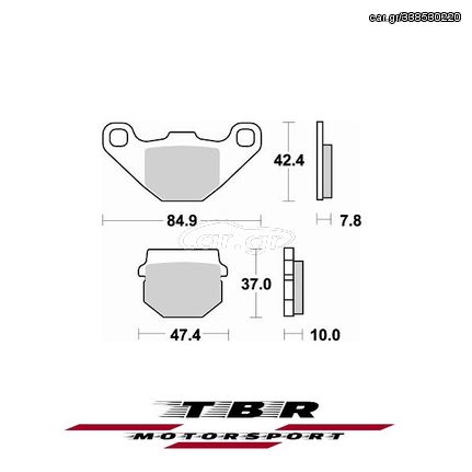 ΟΡΓΑΝΙΚΑ ΤΑΚΑΚΙΑ SP ORGANIC BRAKE PADS SP TBR702