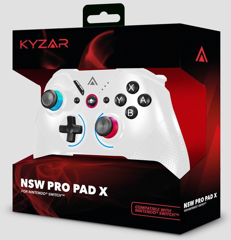 Kyzar Switch PRO Controller - White / Nintendo Switch