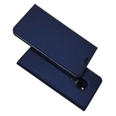 Θήκη Huawei Mate 20 Mad Mask Skin Pro Series με βάση στήριξης, υποδοχή καρτών και μαγνητικό κούμπωμα Flip Wallet δερματίνη μπλε σκούρο