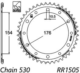 σετ αλυσιδογραναζα RYNO HN-836 HONDA CB1000 R RA-8 9 A - G (ABS) SC60 A-C 08 -16