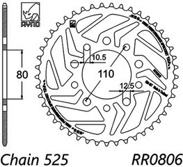 σετ αλυσιδογραναζα RYNO HN-643 HONDA VT C 600 Shadow (VLX}	99-07