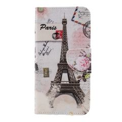 Θήκη SONY Xperia XZ3 OEM σχέδιο Eiffel Tower Paris με βάση στήριξης, υποδοχές καρτών και μαγνητικό κούμπωμα Flip Wallet δερματίνη