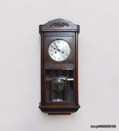 Ρολόι επιτοίχιο ξύλινο, γερμανικό - KIENZLE, τεχνοτροπίας Art Deco.