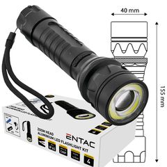 Entac Φακός Zoom Αλουμινίου 8W