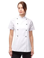 Γυναικείο Κοντομάνικο Σακάκι Σεφ Με Βαμβακερά Κουμπιά EasyClean