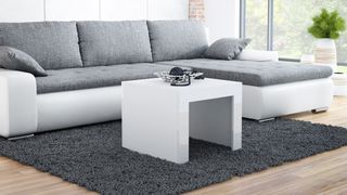 coffe table TESS SQUARE white/white DIOMMI CAMA-TESS-KWADRAT-BI/BI LISTWA DIOMMI60-20046